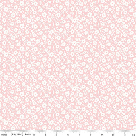 Little Posies Floral Pink Quilt Fabric by Cayla Naylor