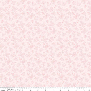 Little Posies Butterflies Pink Quilt Fabric