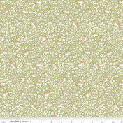 Little Posies Unicorns Green Quilt Fabric - Riley Blake Designs - Cayla Naylor
