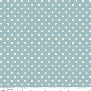 Cath Kidston® Signature Collection Button Spot Blue Quilt Fabric