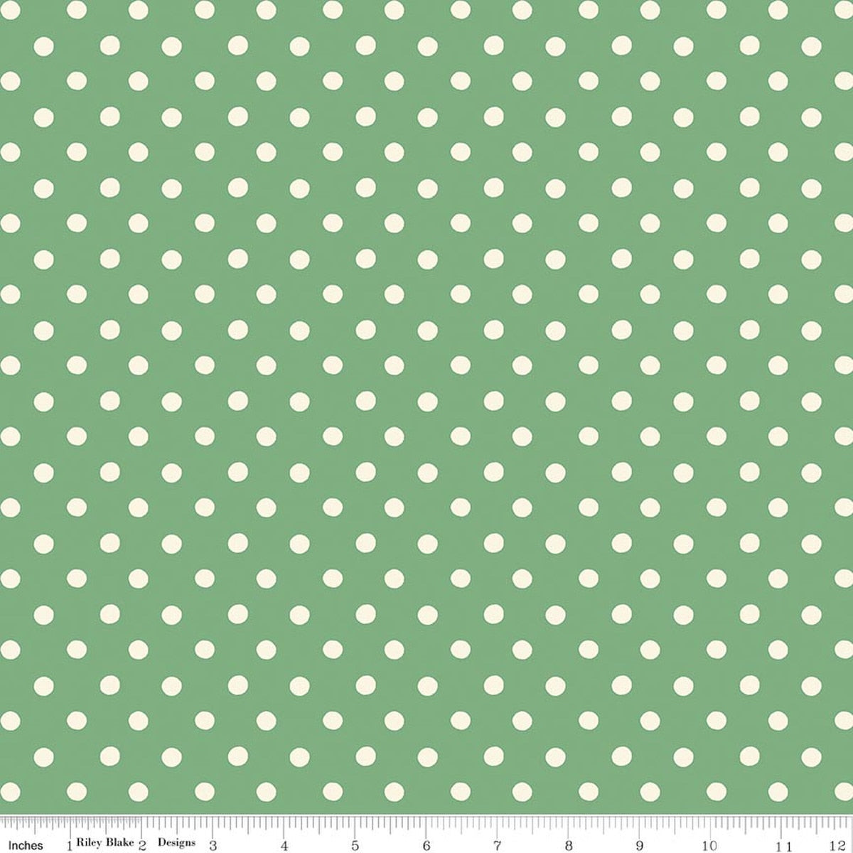 Cath Kidston® Signature Collection Button Spot Green Quilt Fabric by Cath Kidston