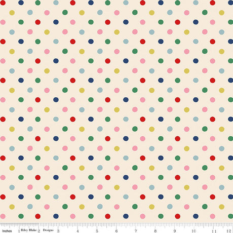 Cath Kidston® Signature Collection Button Spot Multi Quilt Fabric by Cath Kidston