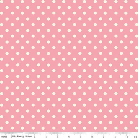 Cath Kidston® Signature Collection Button Spot Pink Quilt Fabric by Cath Kidston