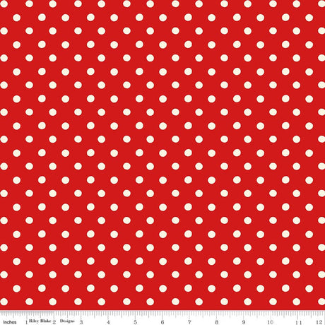 Cath Kidston® Signature Collection Button Spot Red Quilt Fabric by Cath Kidston