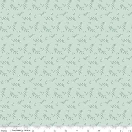 Bees and Blossoms Foliage Mist Quilt Fabric by Lindsey Weight