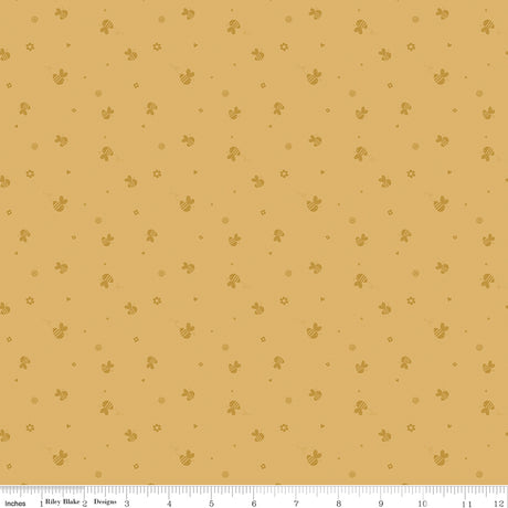 Bees and Blossoms Bee Toss Honey Quilt Fabric by Lindsey Weight