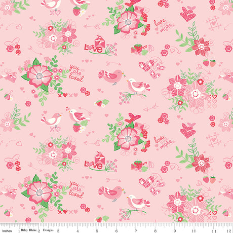 Bloom & Heart Main Frosting Quilt Fabric by Cherry Guidry of Cherry Blossoms 