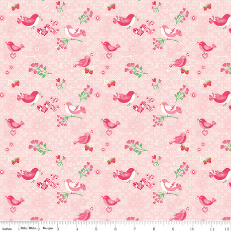 Bloom & Heart Tweetheart Frosting Quilt Fabric by Cherry Guidry of Cherry Blossoms 