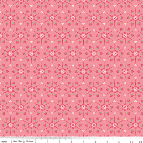 Bloom & Heart Berry Pop Pink Quilt Fabric by Cherry Guidry of Cherry Blossoms 