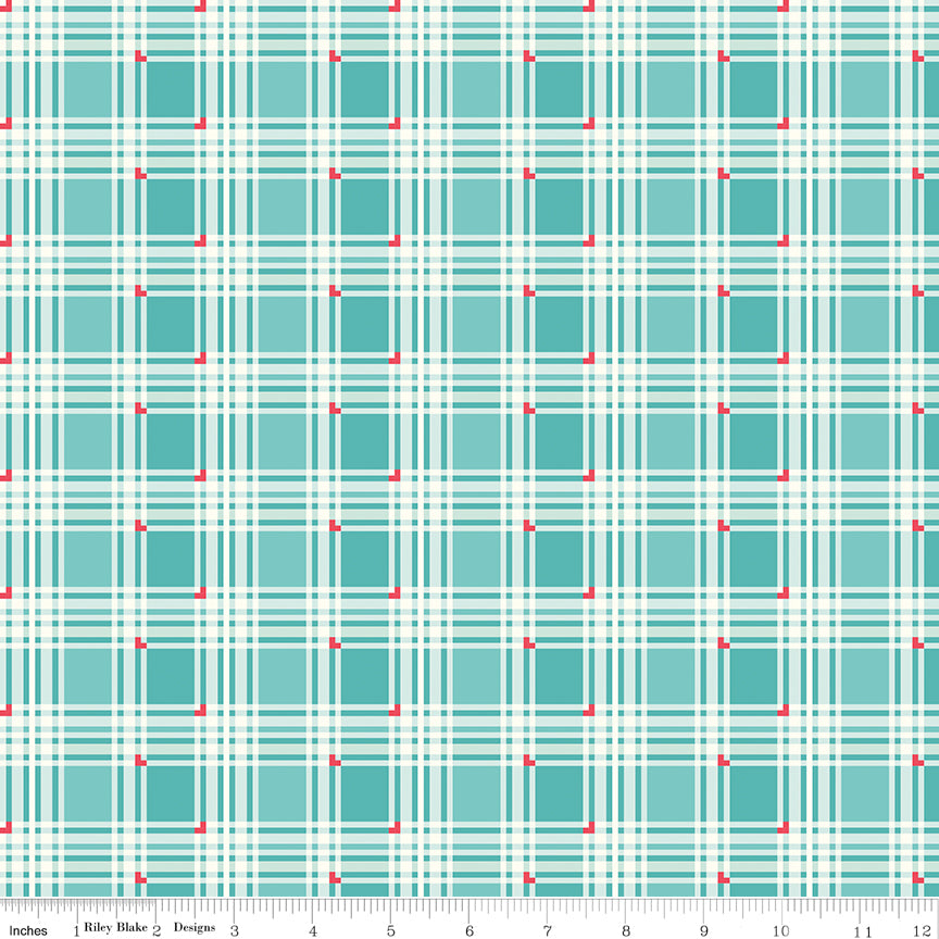 Bloom & Heart Sweet Tartan Cottage Quilt Fabric by Cherry Guidry of Cherry Blossoms 