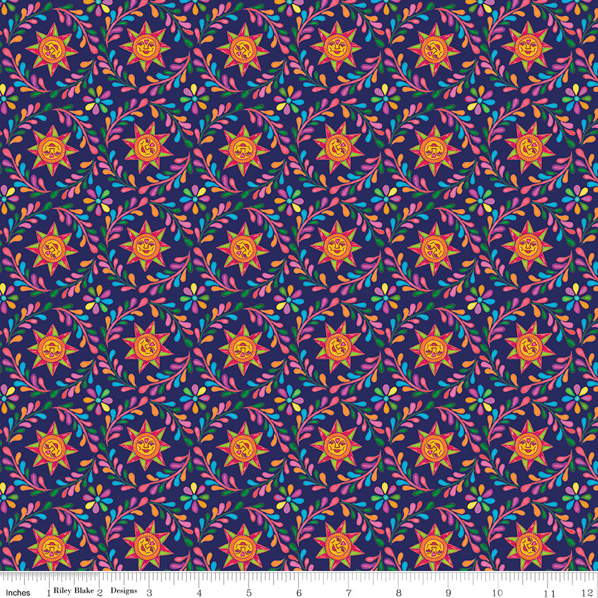 Cacti & Charm Sun Circles Eggplant Quilt Fabric by Cacti & Charm — Kathy Cano-Murillo