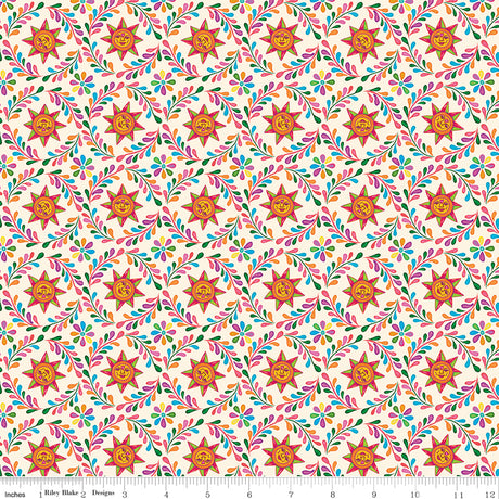 Cacti & Charm Sun Circles Putty Quilt Fabric by Cacti & Charm — Kathy Cano-Murillo