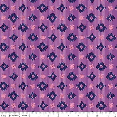 Cacti & Charm Geometric Purple Quilt Fabric by Cacti & Charm — Kathy Cano-Murillo
