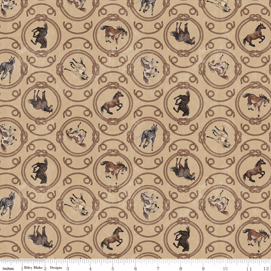 Horseshoe Creek Ropes Tea Dye Quilt Fabric by Horseshoe Creek — RBD