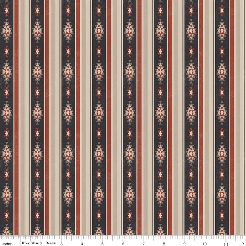 Horseshoe Creek Stripes Terracotta Quilt Fabric by Horseshoe Creek — RBD