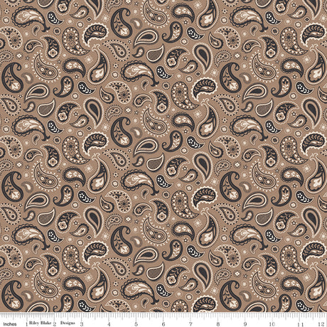 Horseshoe Creek Paisley Brown Sugar Quilt Fabric by Horseshoe Creek — RBD