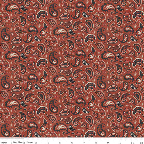 Horseshoe Creek Paisley Terracotta Quilt Fabric by Horseshoe Creek — RBD