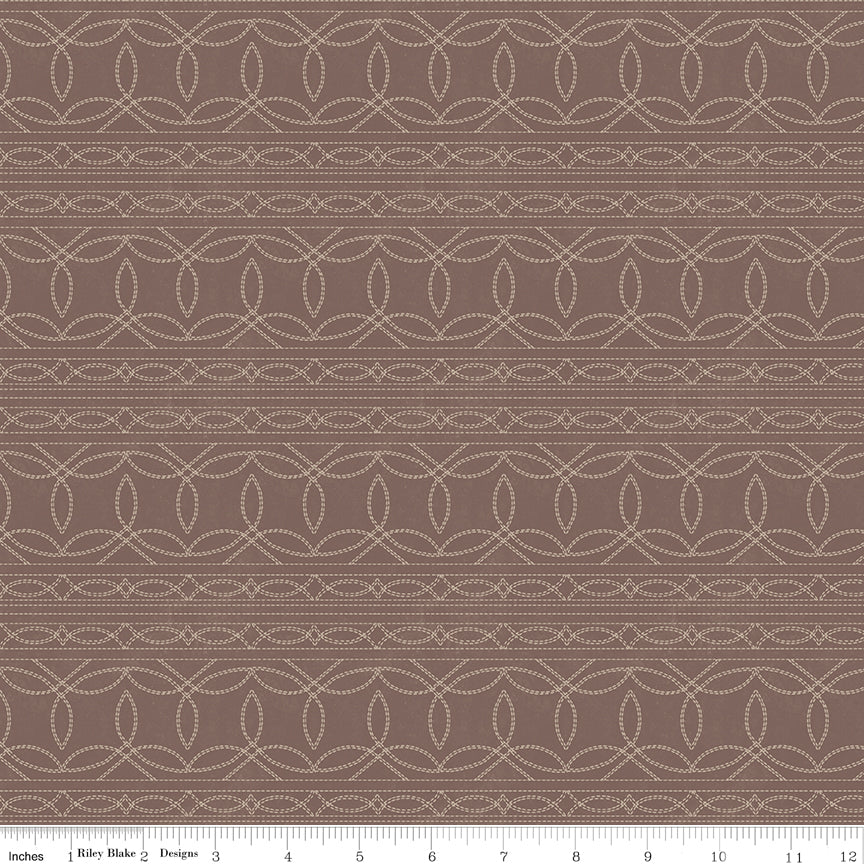 Horseshoe Creek Stitching Light Raisin Quilt Fabric by Horseshoe Creek — RBD