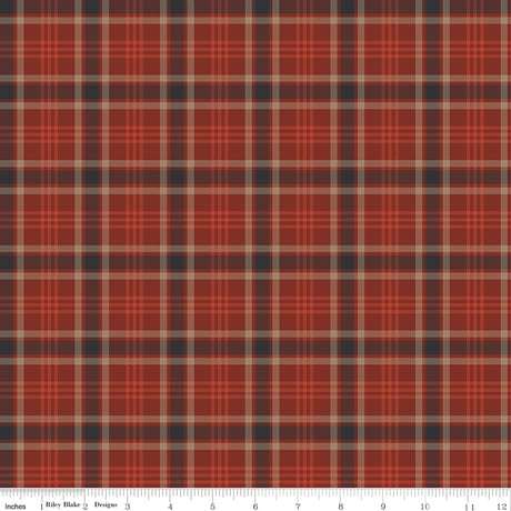Horseshoe Creek Plaid Terracotta Quilt Fabric by Horseshoe Creek — RBD