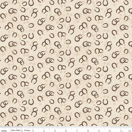 Horseshoe Creek Horseshoes Linen Quilt Fabric by Horseshoe Creek — RBD