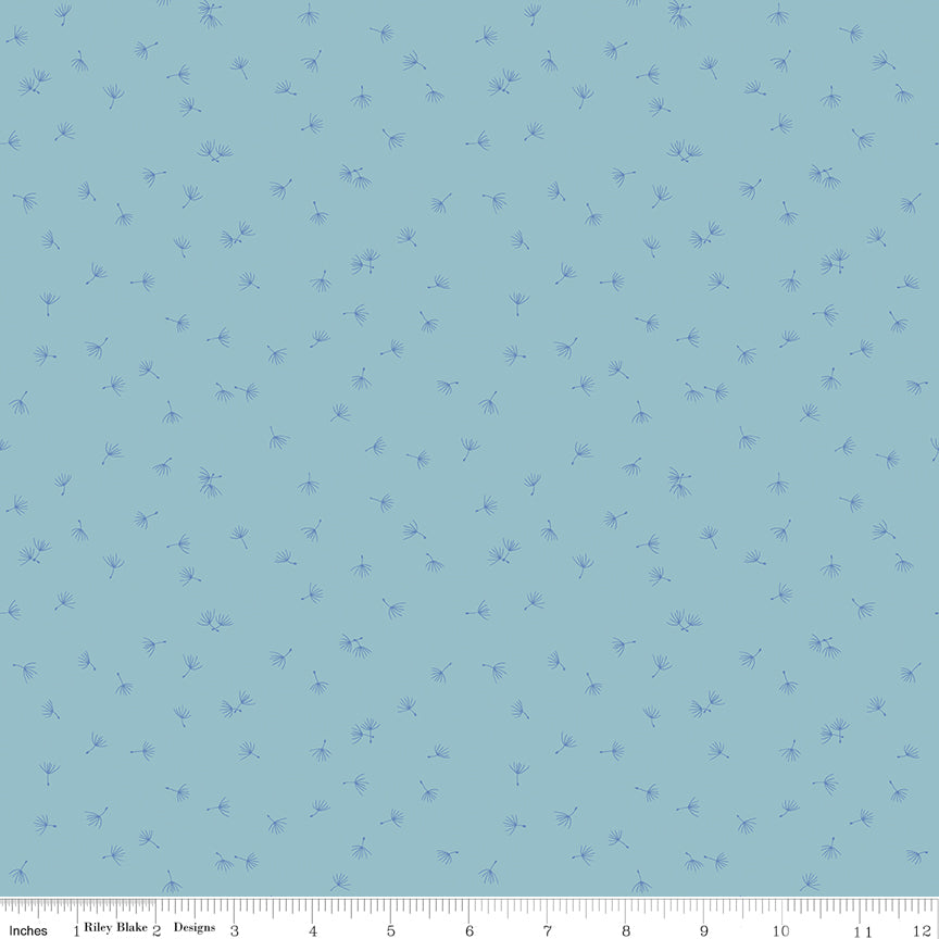 Luna Field Seedheads Blue Quilt Fabric by Luna Field — Katherine Lenius