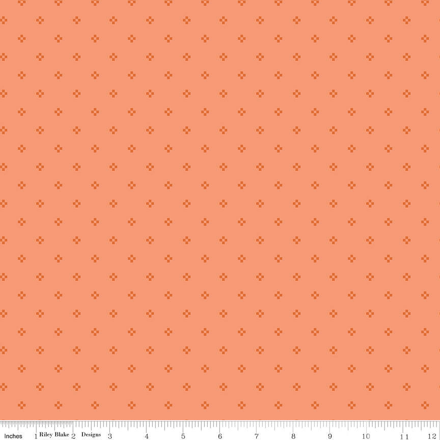 Luna Field Nine Patch Melon Quilt Fabric by Luna Field — Katherine Lenius