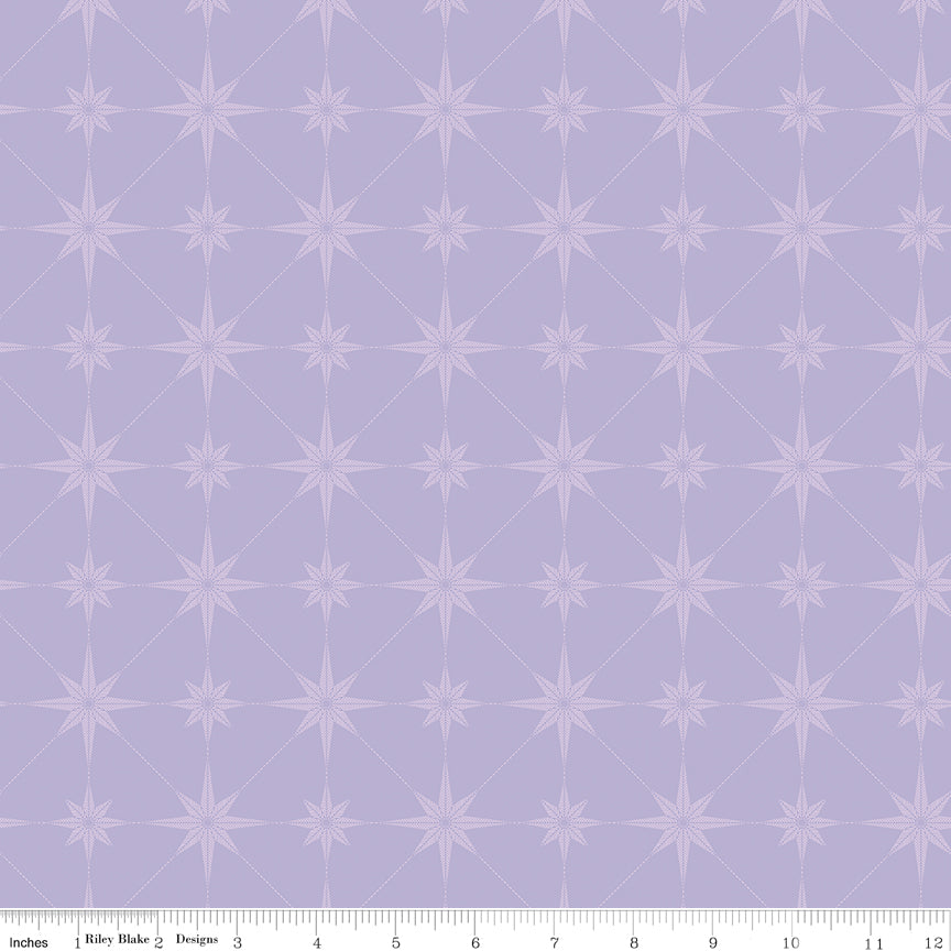 Mountain Jamboree Stars Lilac Quilt Fabric by Genesis Hall 