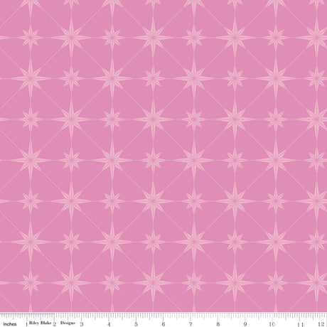 Mountain Jamboree Stars Pink Quilt Fabric by Genesis Hall 