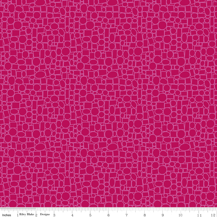 Quilt in Color Cobblestones Fuchsia Quilt Fabric by Christa Watson 