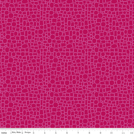 Quilt in Color Cobblestones Fuchsia Quilt Fabric by Christa Watson 