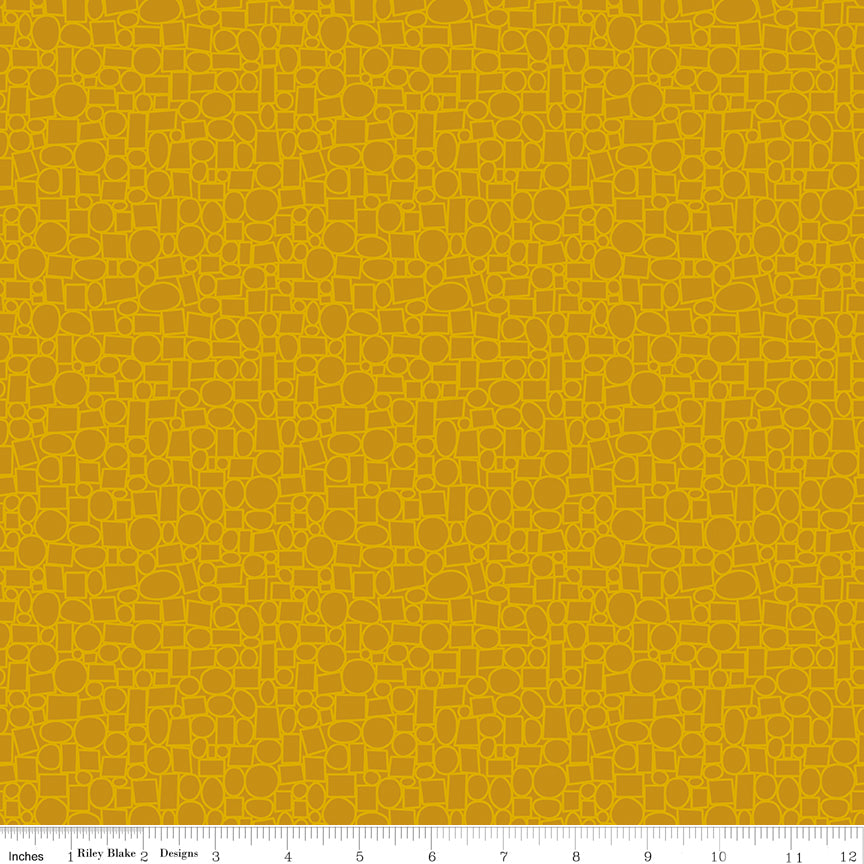 Quilt in Color Cobblestones Mustard Quilt Fabric by Christa Watson 