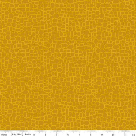 Quilt in Color Cobblestones Mustard Quilt Fabric by Christa Watson 