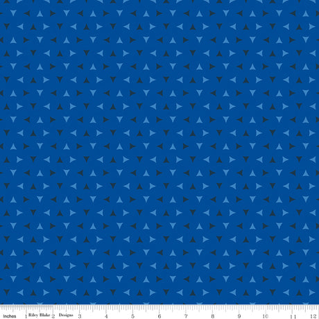Quilt in Color Tiny Triangles Blue Quilt Fabric by Christa Watson 