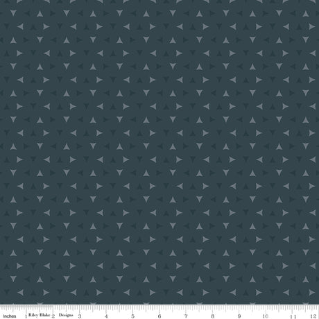 Quilt in Color Tiny Triangles Charcoal Quilt Fabric by Christa Watson 