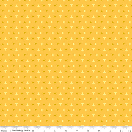 Quilt in Color Tiny Triangles Yellow Quilt Fabric by Christa Watson 