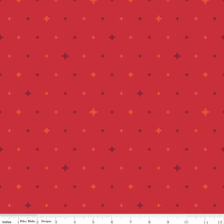 Quilt in Color Twinkle Stars Red Quilt Fabric by Christa Watson 