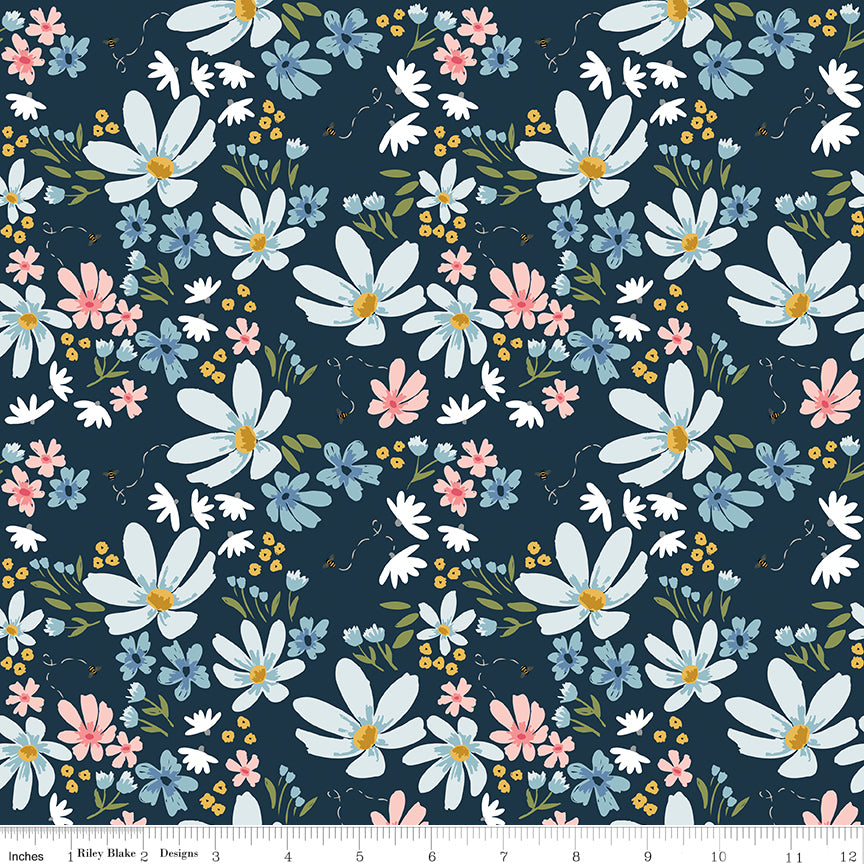 Sweet as Honey Main Midnight Quilt Fabric by Sweet as Honey — Frank Gulick