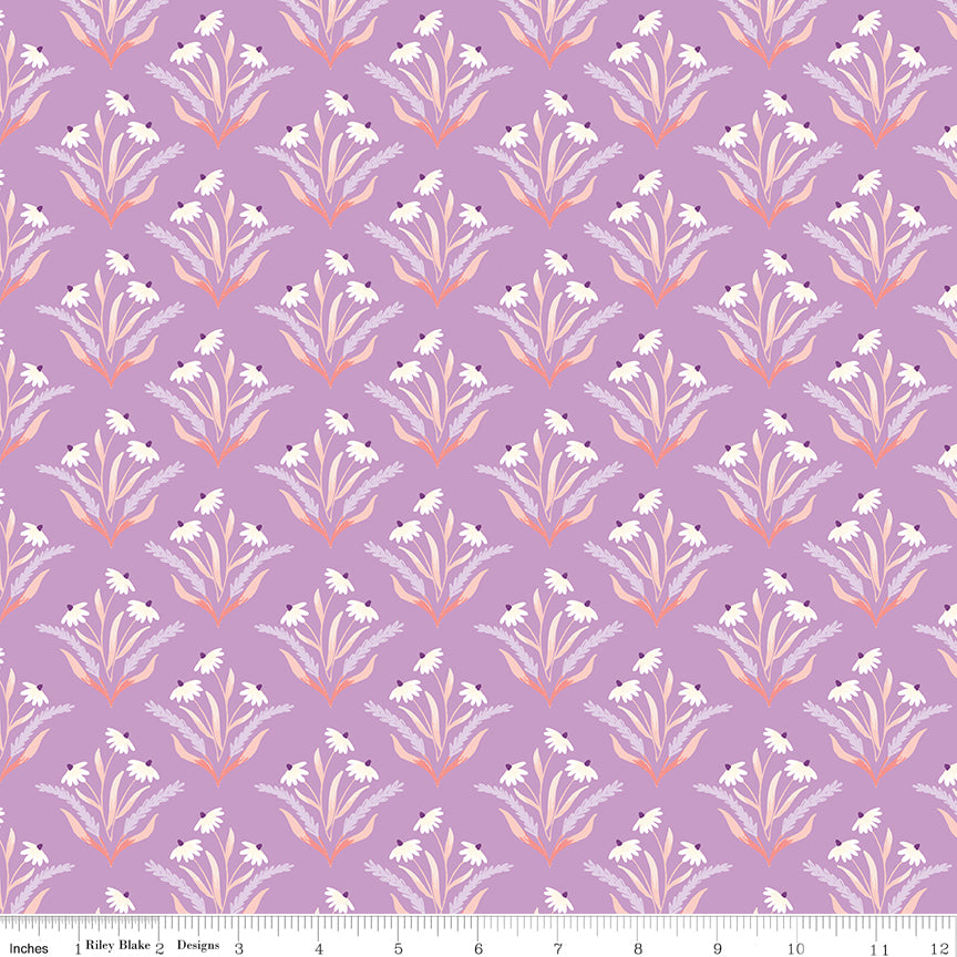 Sweet as Honey Damask Purple Quilt Fabric by Sweet as Honey — Frank Gulick
