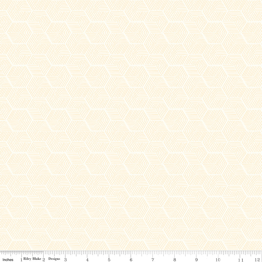 Sweet as Honey Hexagon Texture Cream Quilt Fabric by Sweet as Honey — Frank Gulick
