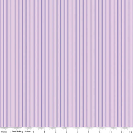 Sweet on You Stripes Lavender Quilt Fabric by Christopher Thompson of The Tattooed 