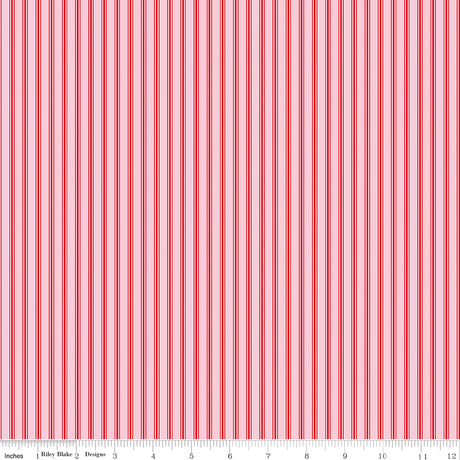 Sweet on You Stripes Pink Quilt Fabric by Christopher Thompson of The Tattooed 