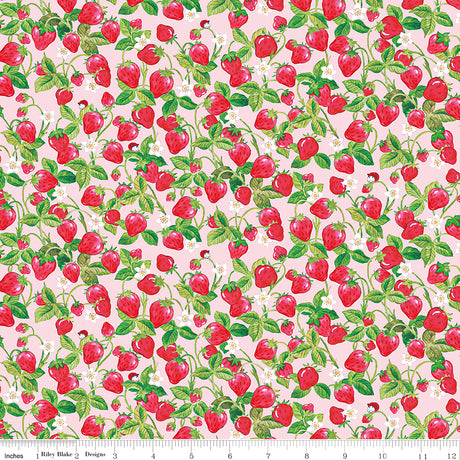 The World of Strawberry Shortcake Strawberries Pink Quilt Fabric by The World of Strawberry Shortcake™ collection 
