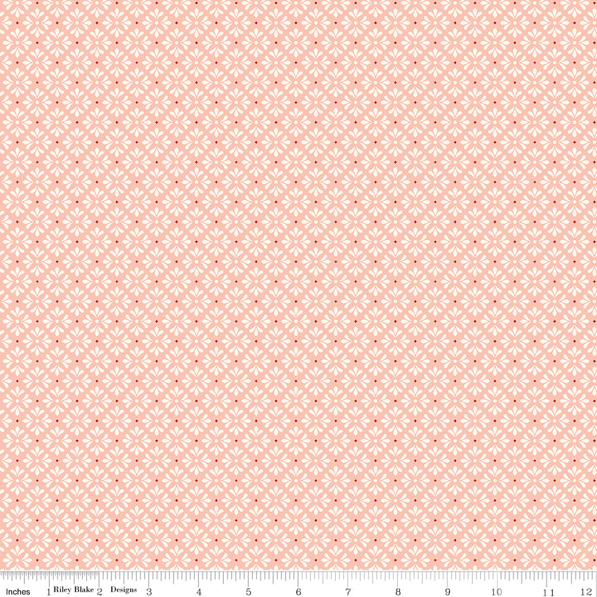 To My Love Graphic Pink Quilt Fabric by Sandy Gervais 