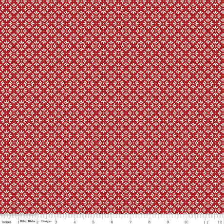 To My Love Graphic Red Quilt Fabric by Sandy Gervais 