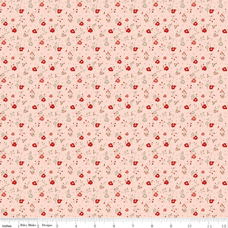 To My Love Delicate Floral Pink Quilt Fabric by Sandy Gervais 