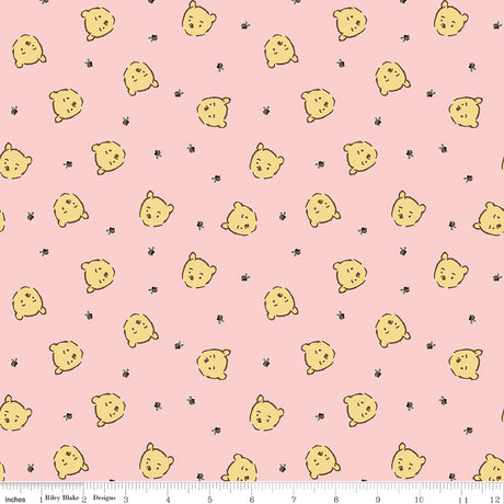 Winnie-the-Pooh Baby Pooh Jumble Pink Quilt Fabric by Echo Park Paper Co. 