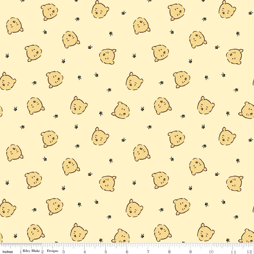 Winnie-the-Pooh Baby Pooh Jumble Yellow Quilt Fabric by Echo Park Paper Co. 