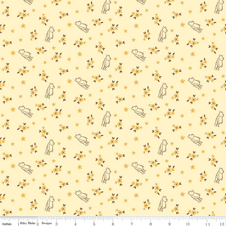 Winnie-the-Pooh Baby Ditsy Yellow Quilt Fabric by Echo Park Paper Co. 