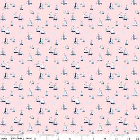 Coastal Dreams Sailboats Pink by Coastal Dreams — Tasha Noel