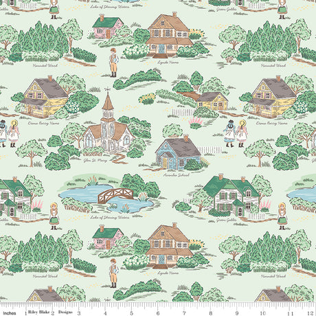 Anne with an E Main Mint Quilt Fabric
